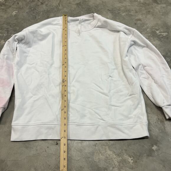 Lululemon Perfectly Oversized Crewneck White Sweatshirt Women's Size 10 READ DES - Picture 2 of 9